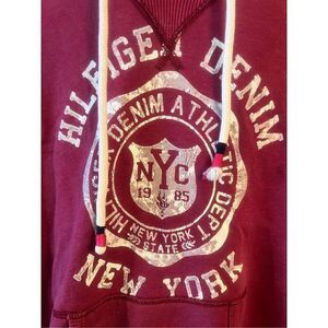 Tommy Hilfiger Denim New York Jacket Hoodie Sweatshirt Size Small Berry (3138)